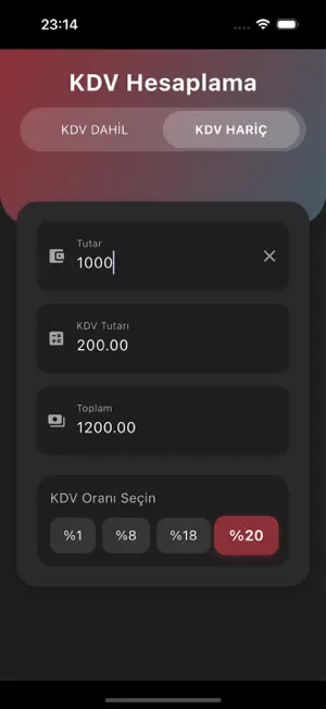 KDV Hesap Makinesi screenshot 4