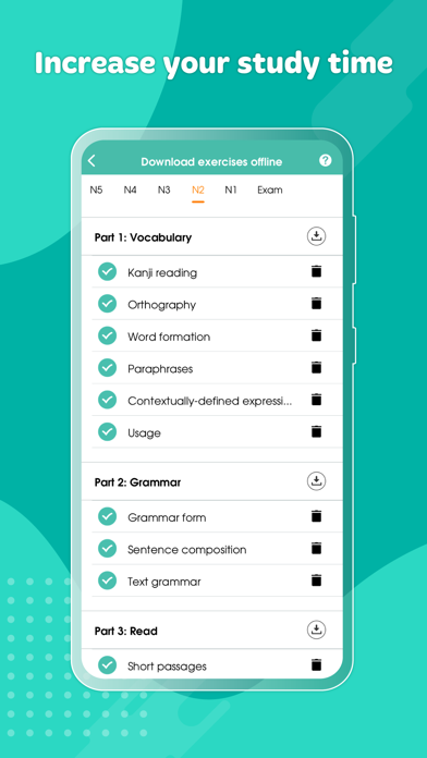 JLPT test N1-N5 - Migii Screenshot