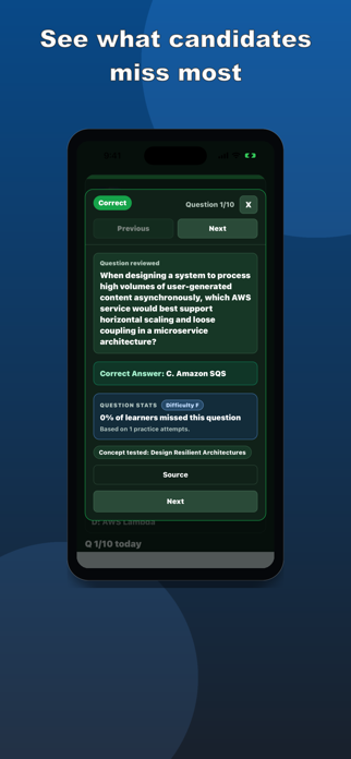 AWS SAA-C03 Practice Test Screenshot 7 of 8