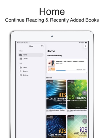 EpubReader - EPUB Book Reader iPad screenshot