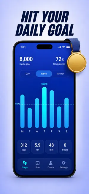 Steps Tracker: Walking Coach screenshot 3