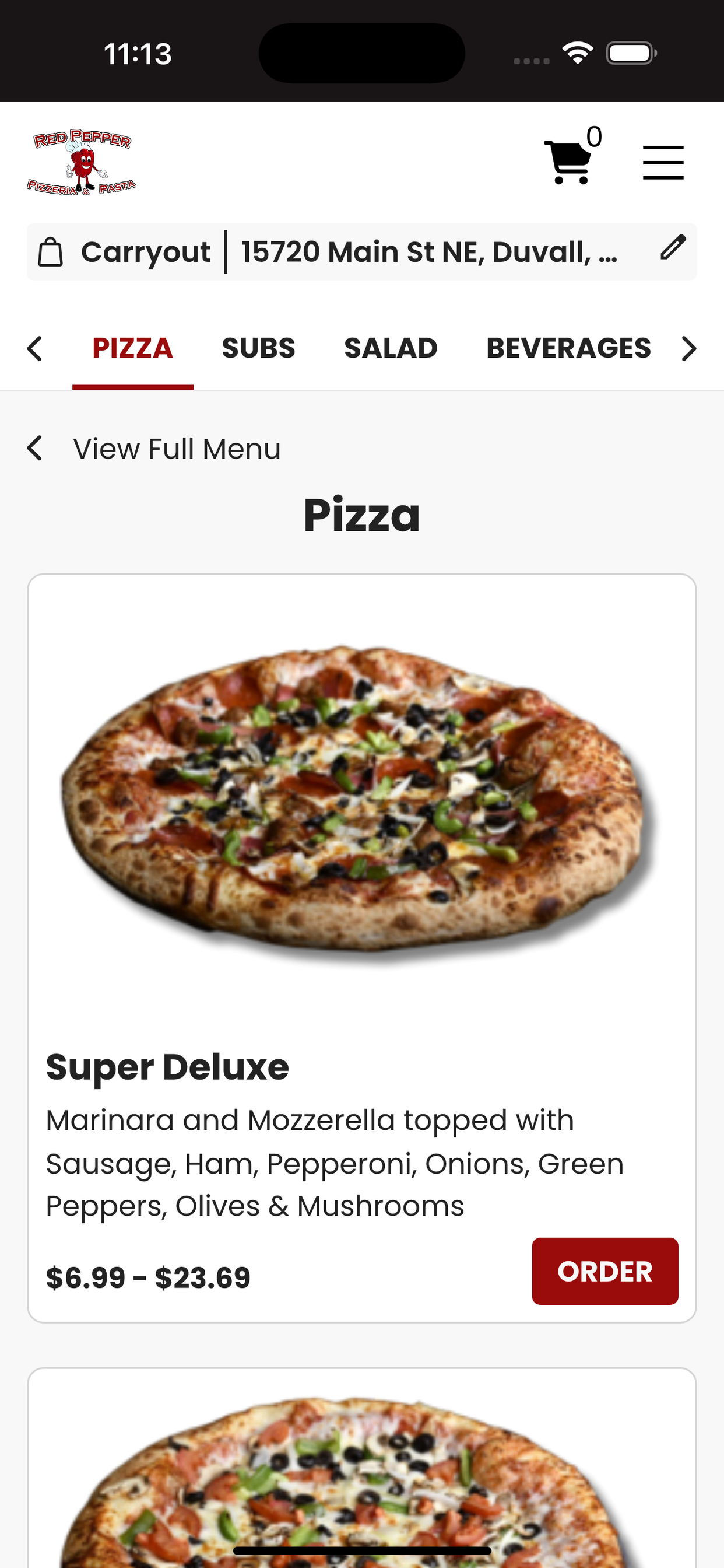 Red Pepper Pizzeria & Pasta screenshot 7