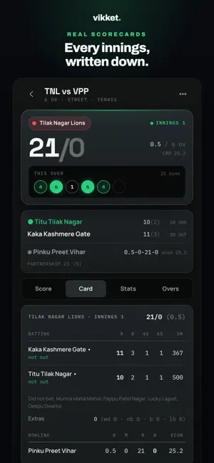 vikket: easy cricket scorer screenshot 2