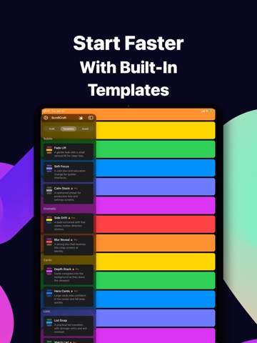 ScrollCraft: Developer Tool iPad screenshot