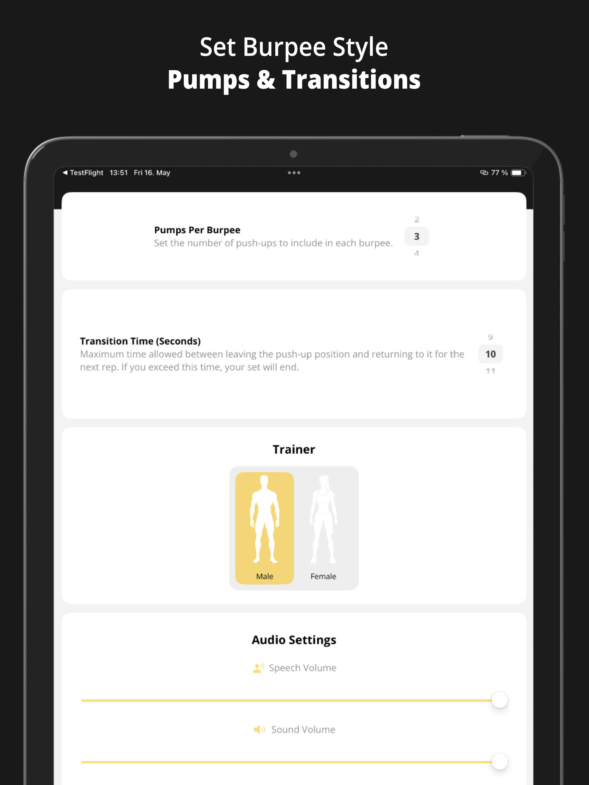 GOLDEN Burpees Tracker