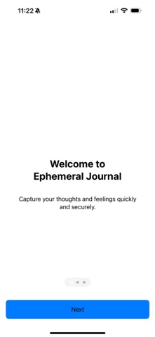 Ephemeral Journal iPhone screenshot