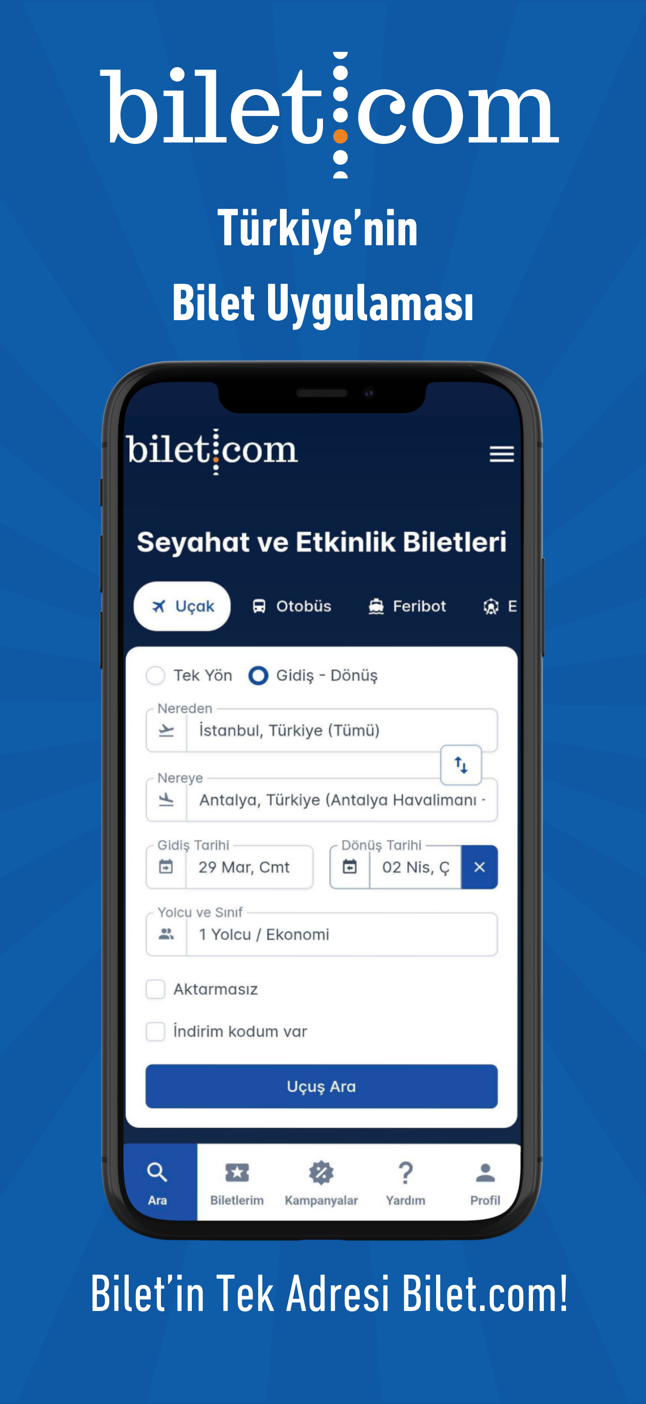 Bilet.com: Uçak Otobüs Feribot