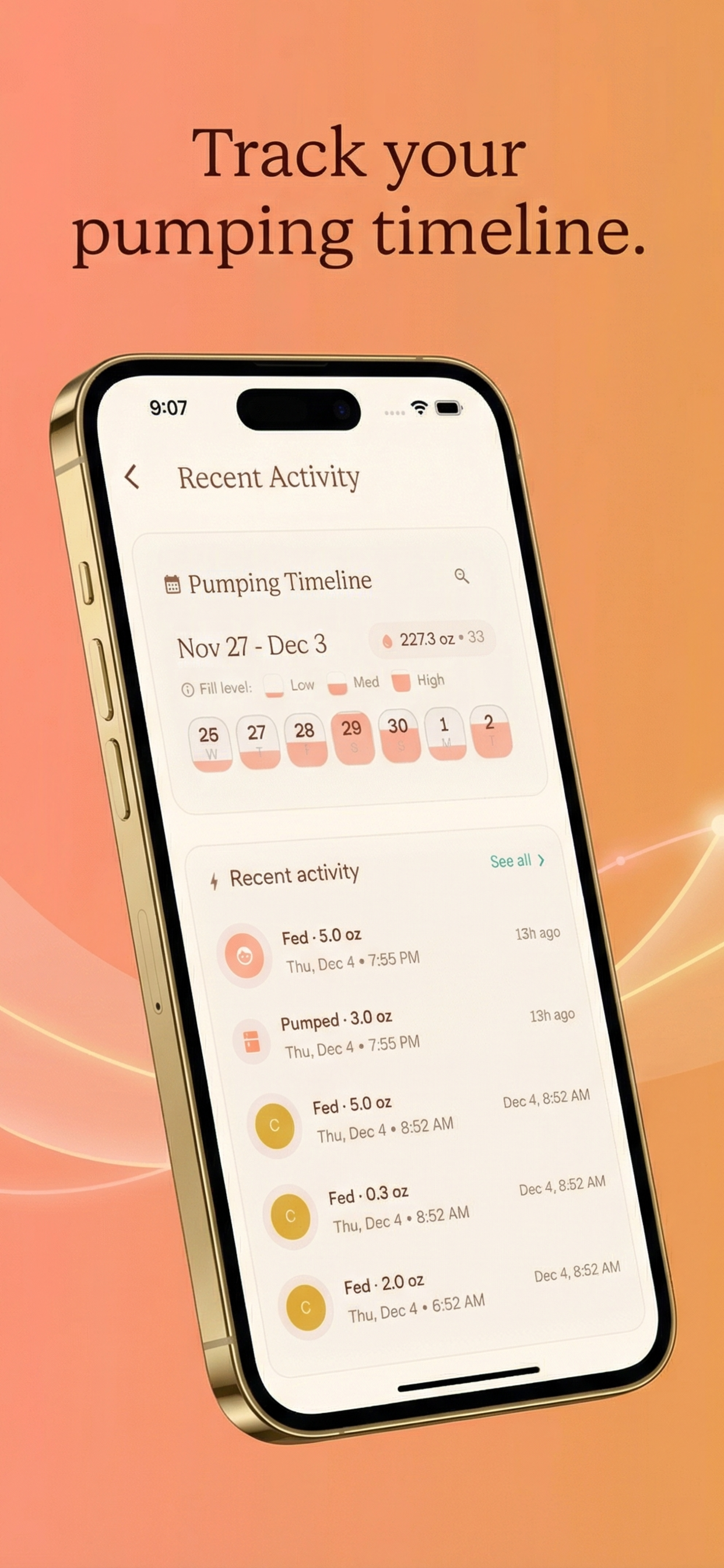 PumpKin Milk Tracker
