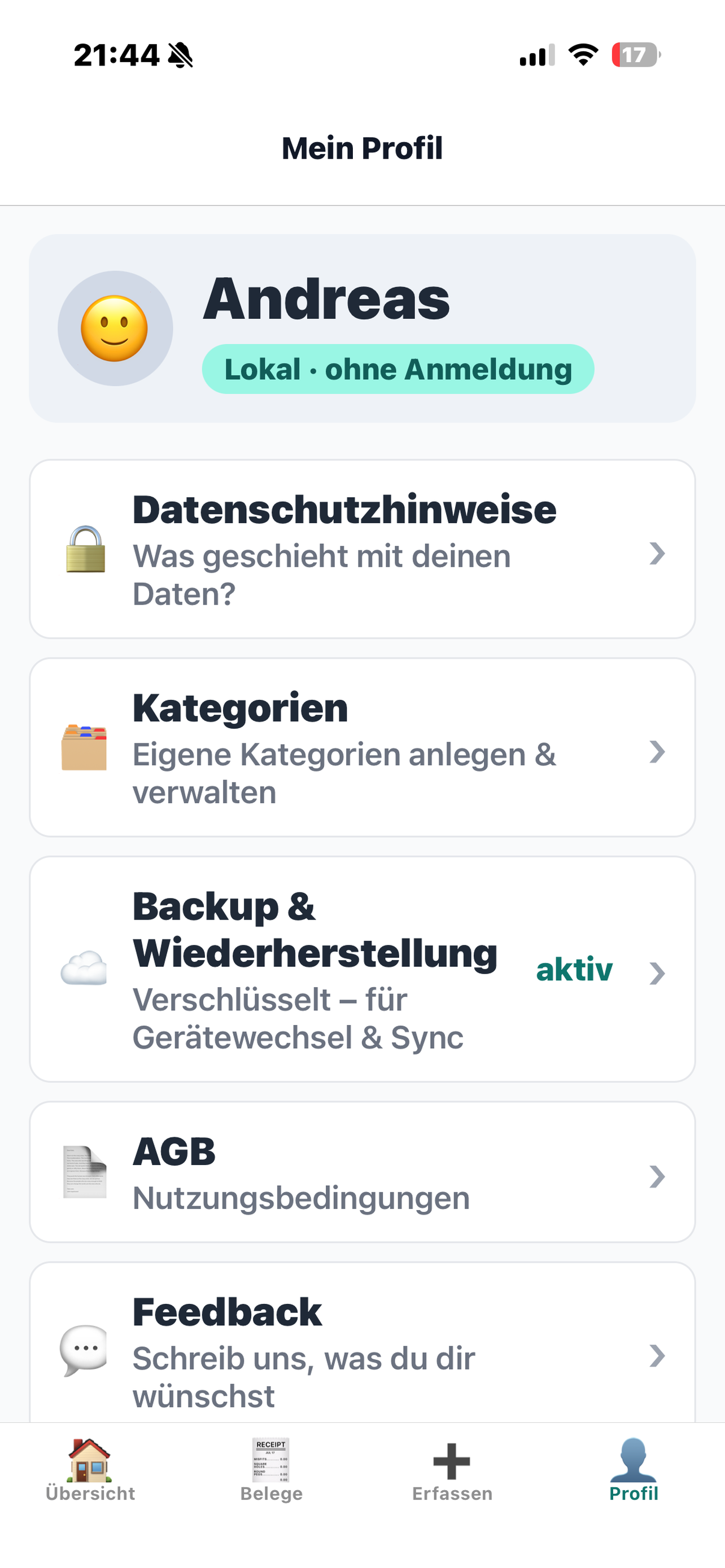 Einkaufbelege screenshot 5