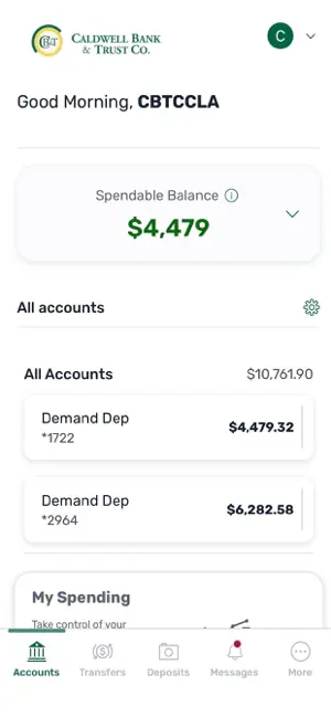 Caldwell Bank & Trust Company screenshot 2