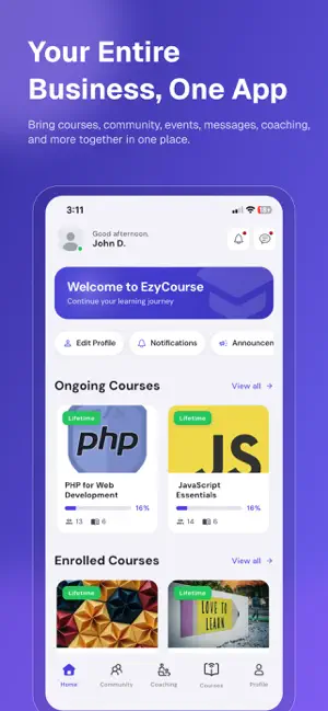 EzyCourse screenshot 1