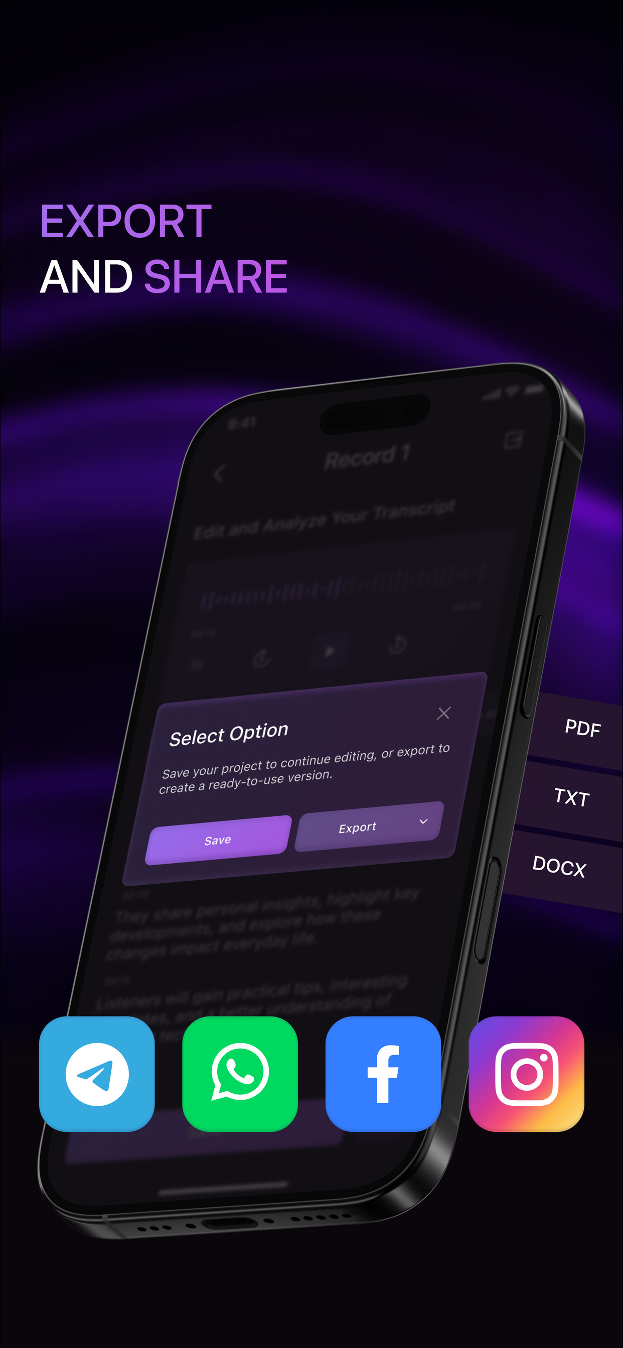 AI Transcriber - audio to text screenshot 5