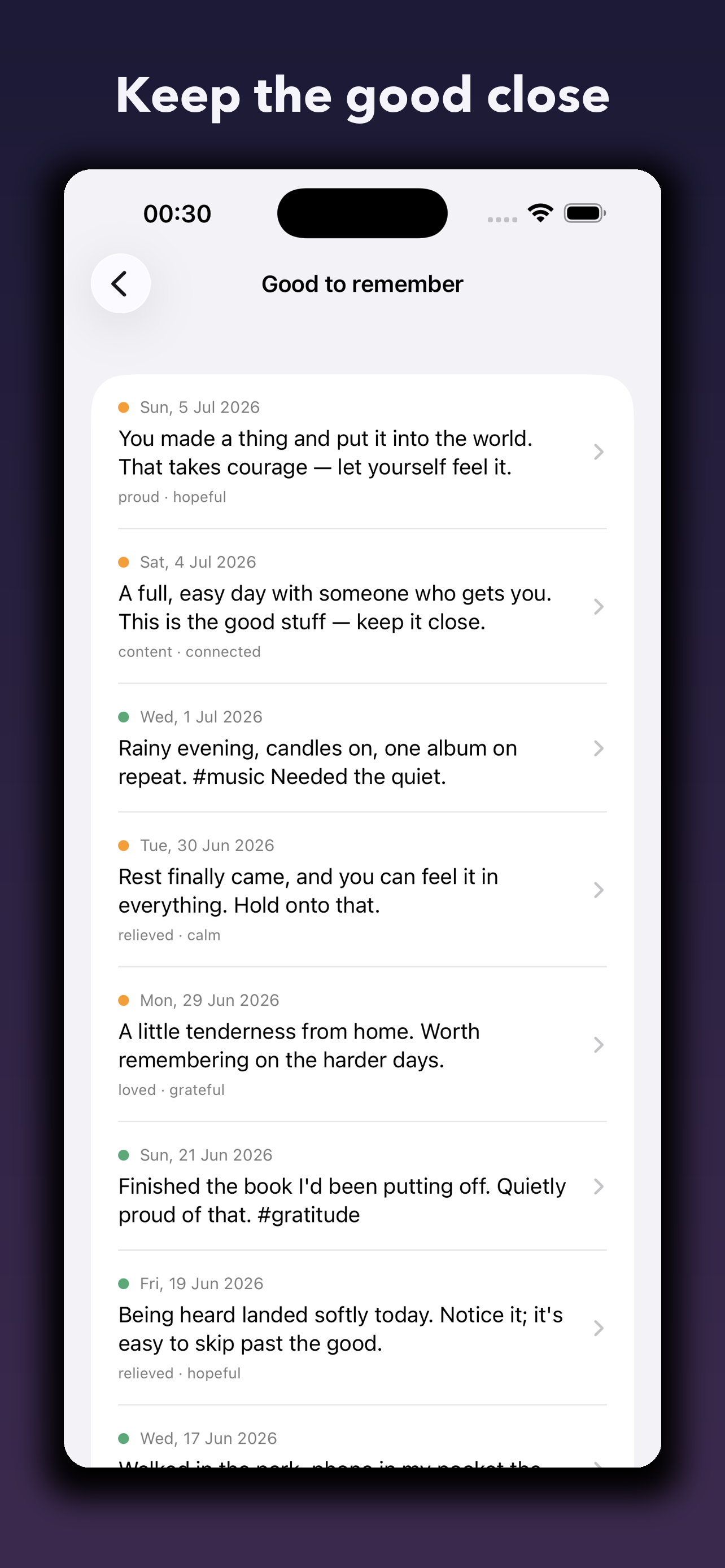 Dear Diary, — Journal screenshot 3