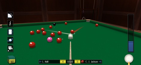 Pro Snooker 2026 - Observe the precise shot prediction lines and the detailed 3D ball physics that enhance gameplay realism.