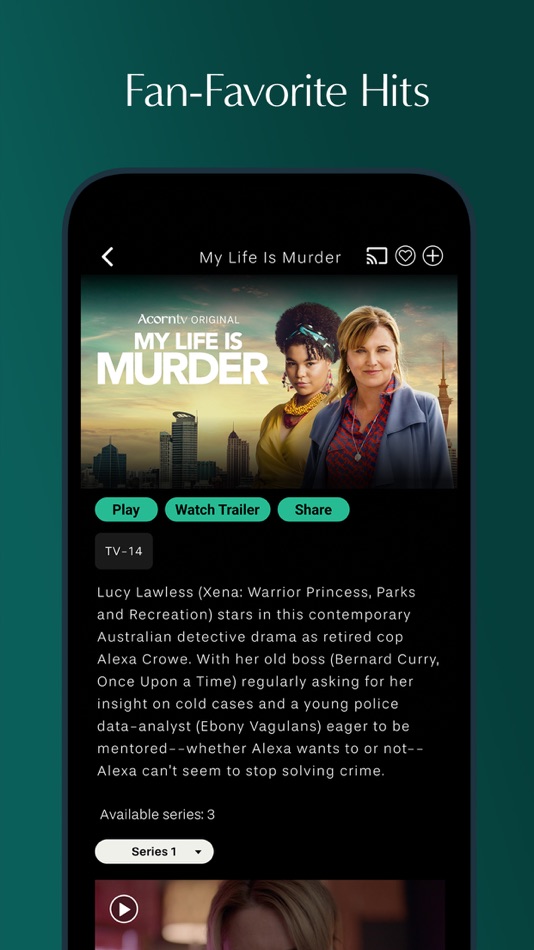 #5. Acorn TV: Brilliant Hit Series (iOS) 由: RLJ Entertainment, Inc.