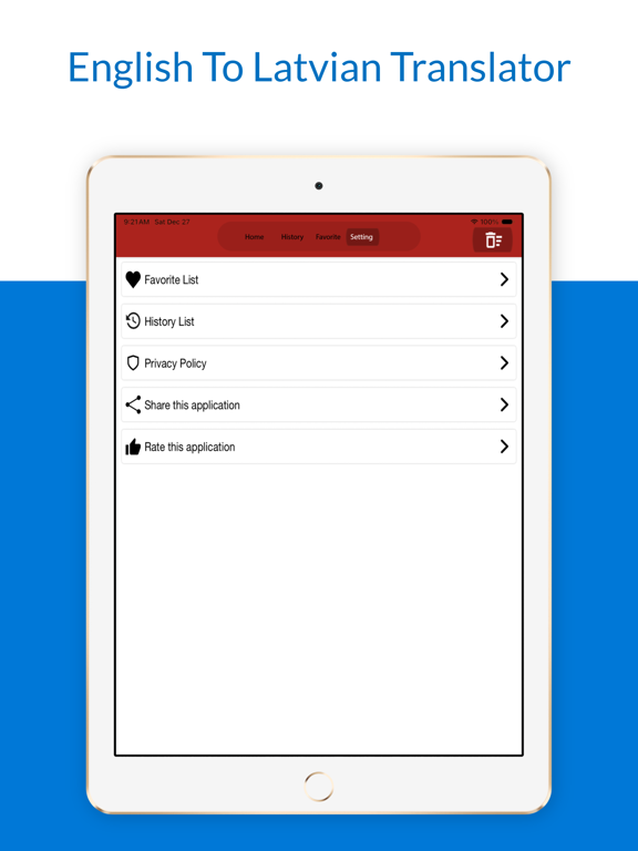 English To Latvian Translator iPad screenshot
