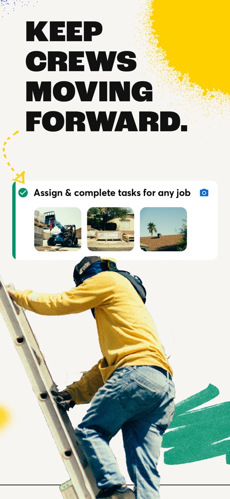 CompanyCam - A ferramenta otimiza o fluxo de trabalho, permitindo atribuir e concluir tarefas com um "checkmark" verde e associar múltiplas fotos a cada etapa do trabalho.