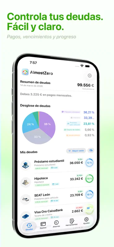 AlmostZero - Control Deudas screenshot 1 of 10