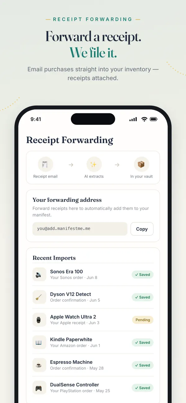 Screenshot #1 pour Manifest: Home Inventory