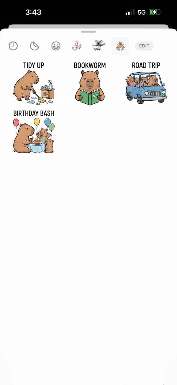 Screenshot #3 pour Capybara Parent Stickers