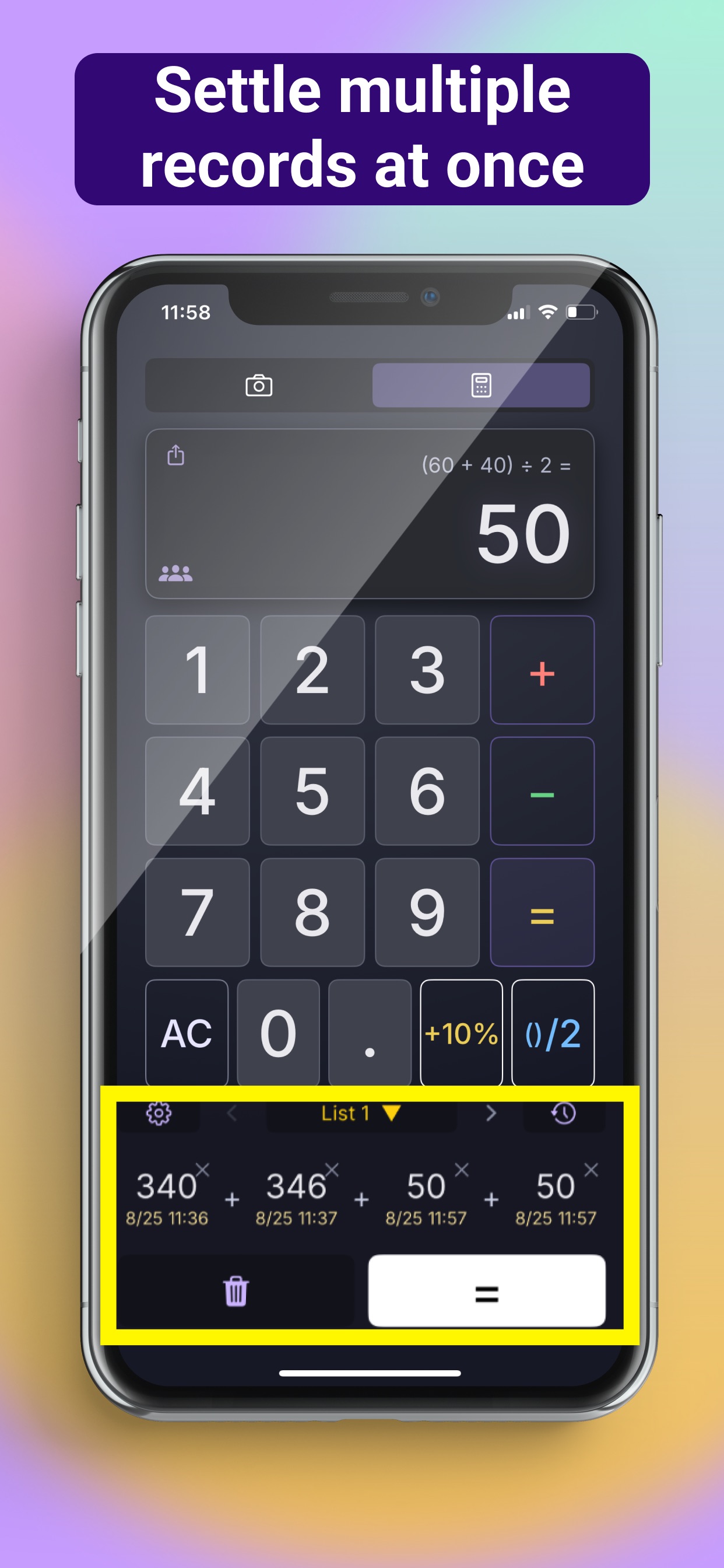 Screenshot 5 of Bill/Split -Calculator+Camera