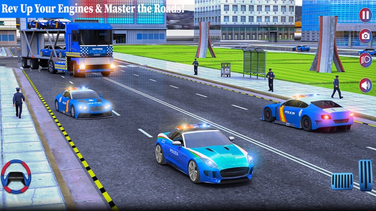 Police Car Transporter Game 3D