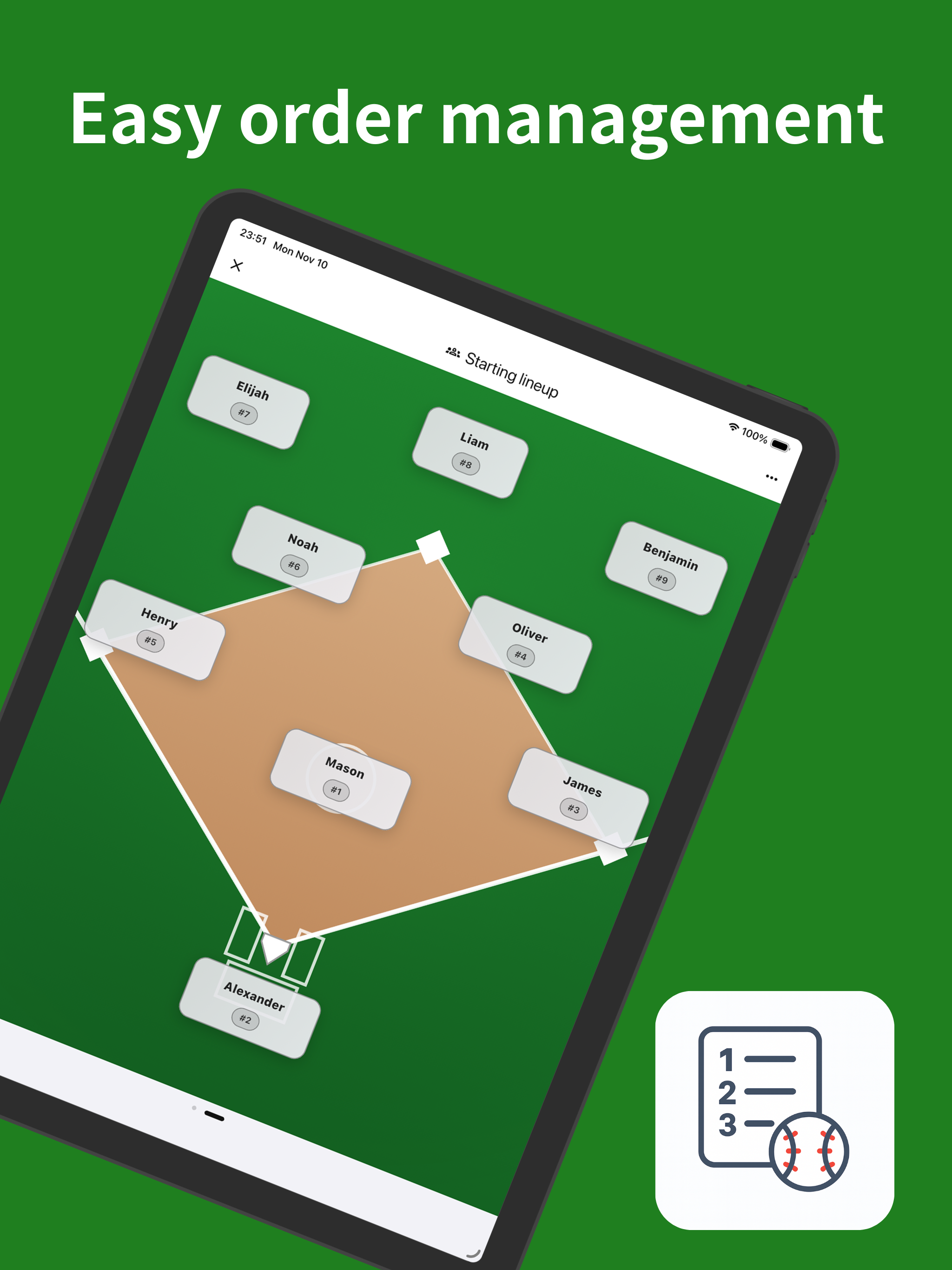 Baseball Lineup Maker