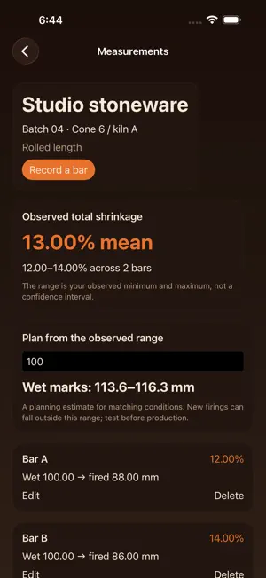 Kilnshrink: Clay Shrinkage screenshot 2