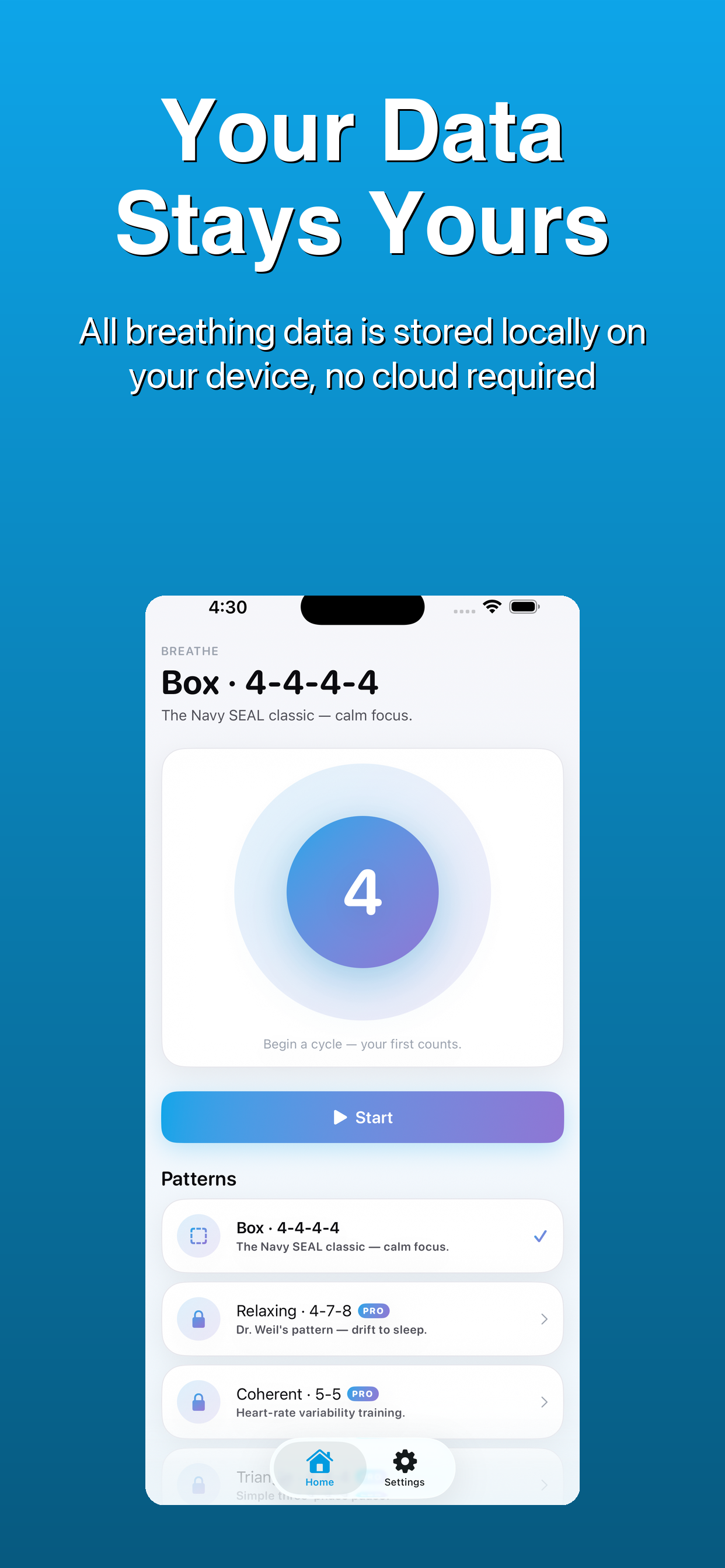 Breathing Timer - Box 4-7-8 screenshot 4
