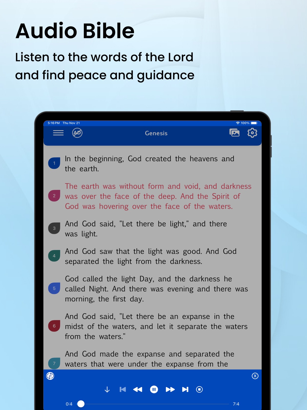NIV Bible - Audio Bible ipad screenshot 2