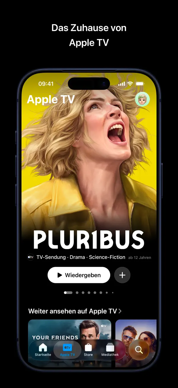 Apple TV iPhone App Screenshot 2 – Unterhaltung