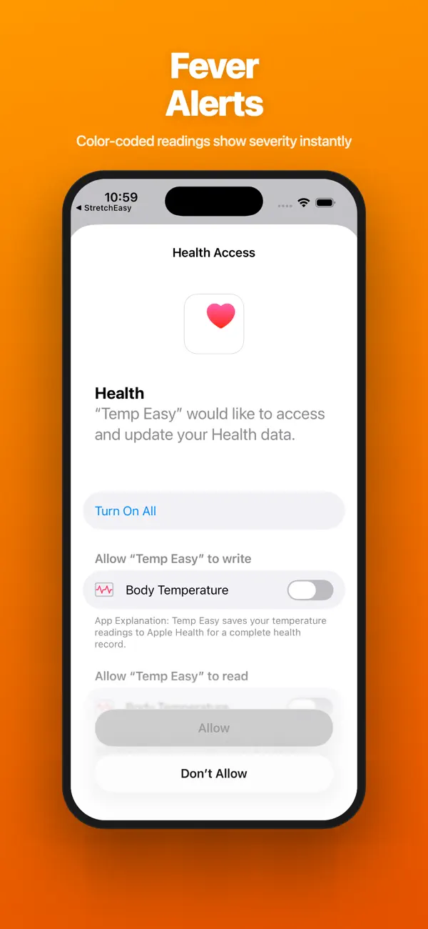 Screenshot #3 pour Temp Easy - Fever Tracker