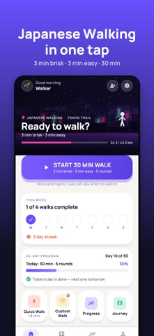 Japanese Walking: Timer & Plan Screenshot 1 of 5