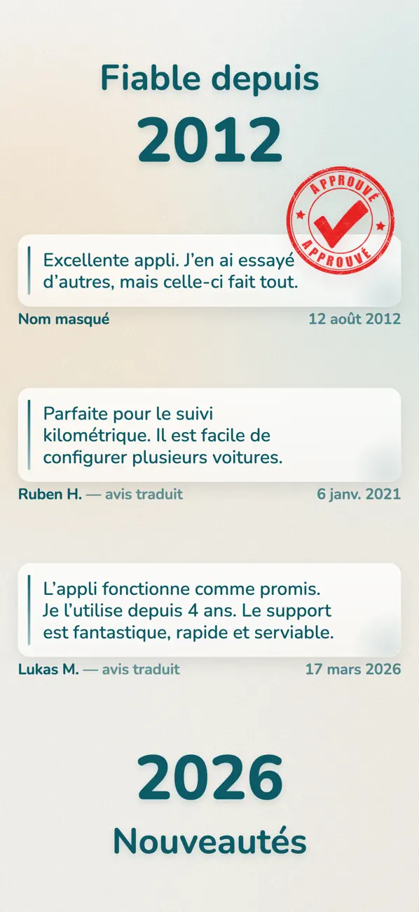 Screenshot #2 pour Suivi kilométrage automatique