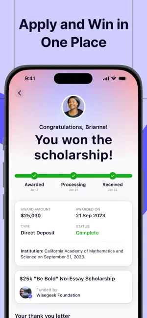 Bold.org: Scholarships screenshot 3