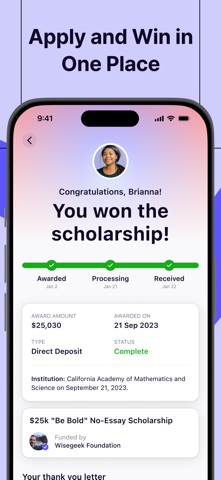 Bold.org: Scholarships screenshot