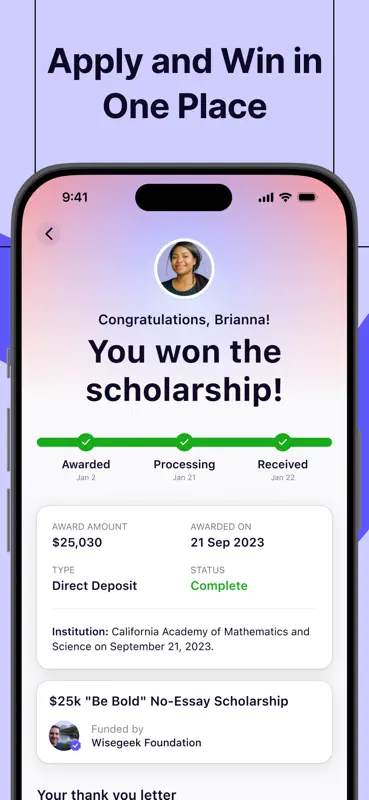Bold.org: Scholarships screenshot 3 of 5