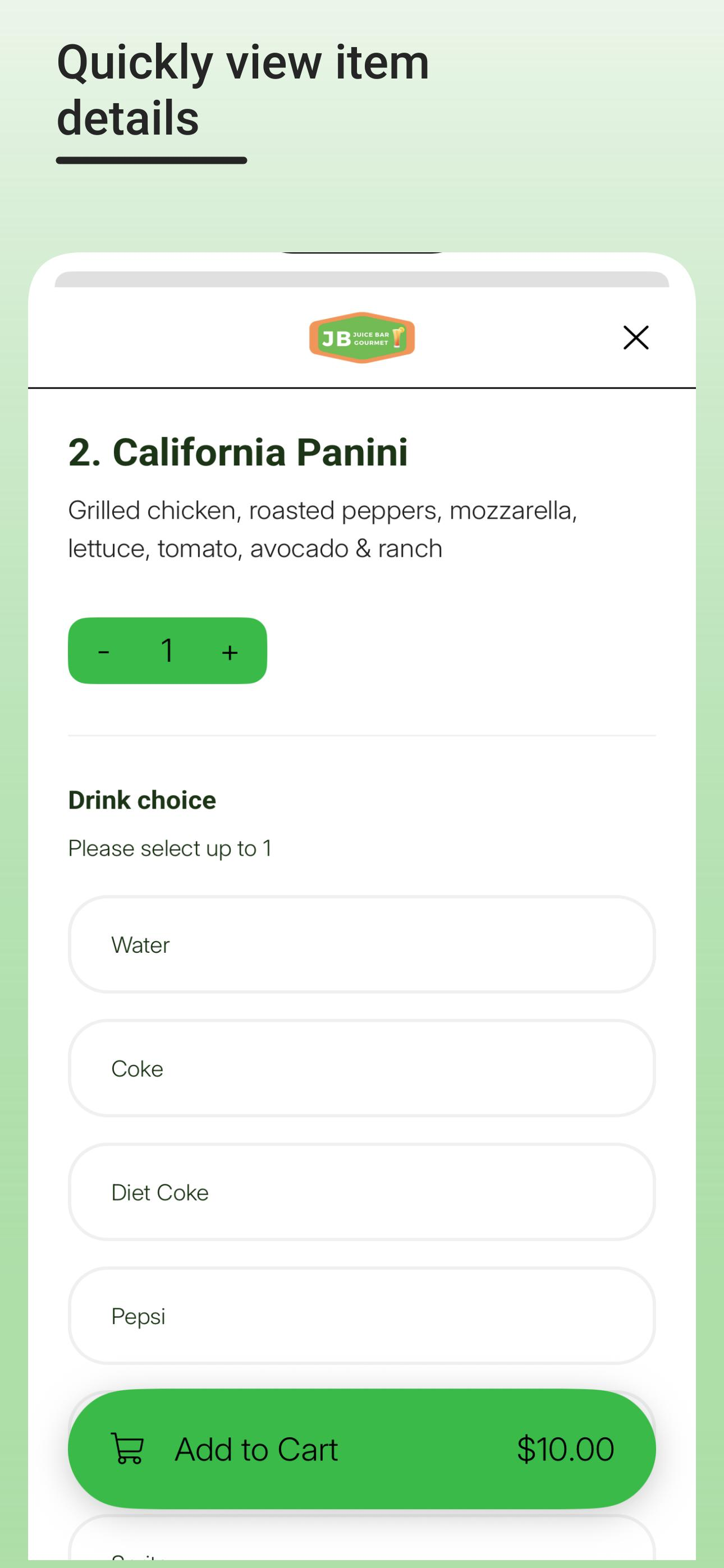 JB Gourmet Juice Bar screenshot 5