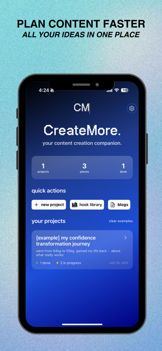 CreateMore: AI Content Planner Screenshot 1 of 10