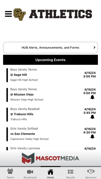 Capistrano Cougar Athletics Screenshot