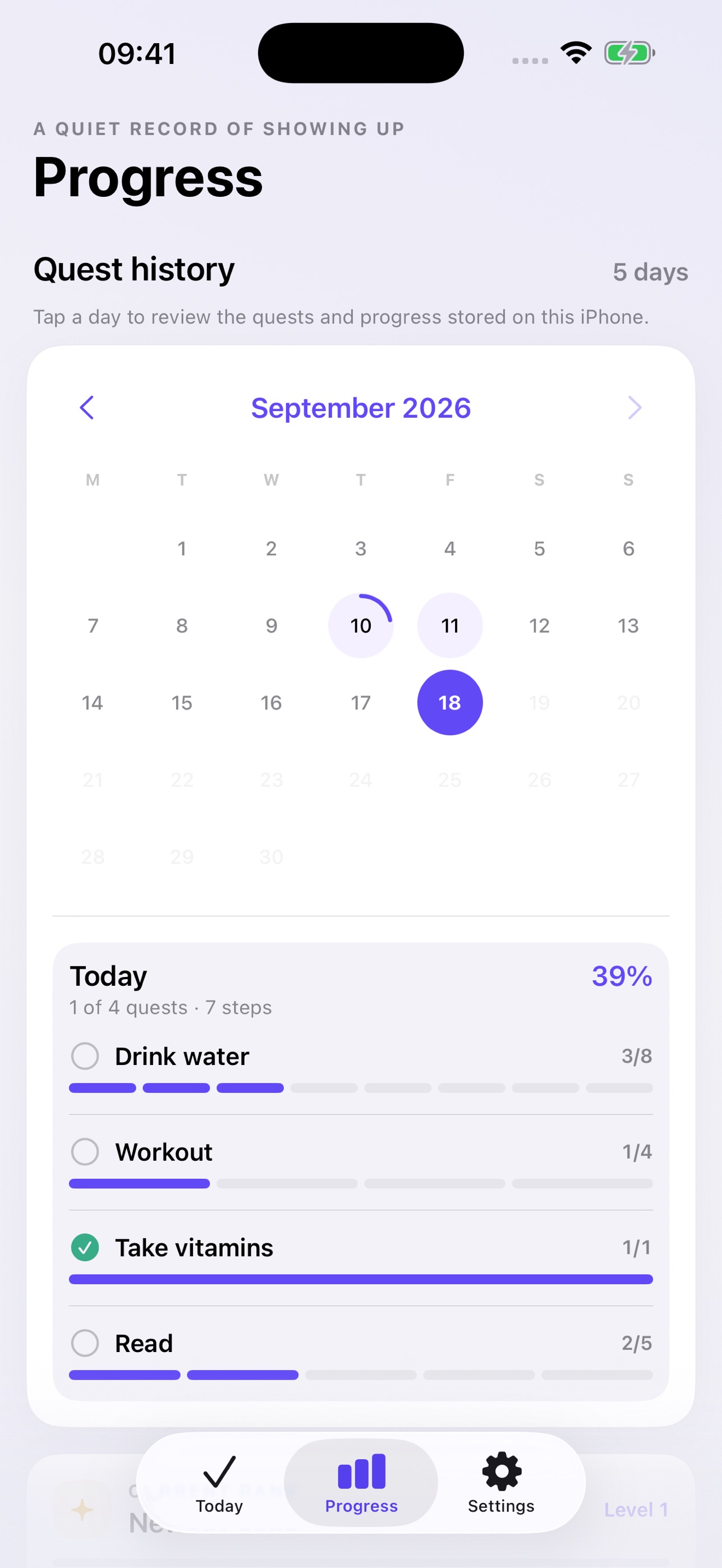 Screenshot 1 of Daily Quest: Daily Goals