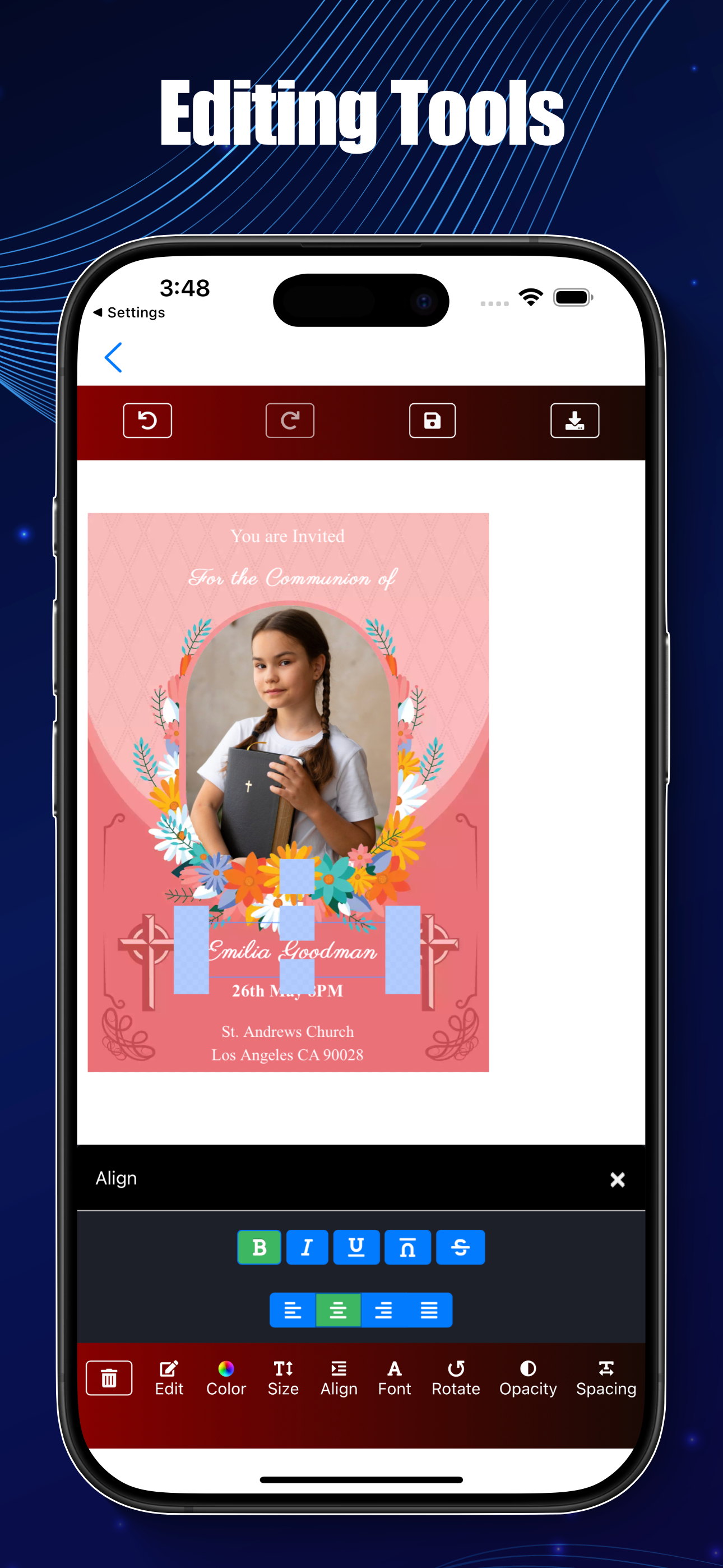 Baptism Invitation Card Maker
