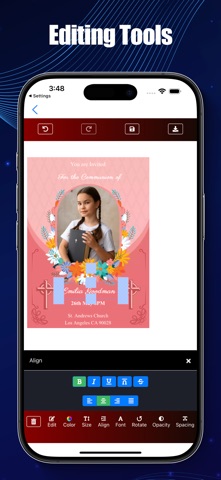 Baptism Invitation Card Maker Screenshot 4 of 5