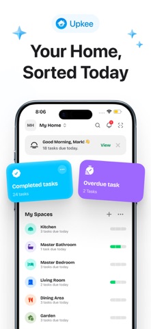 Upkee: House Cleaning Schedule iPhone screenshot
