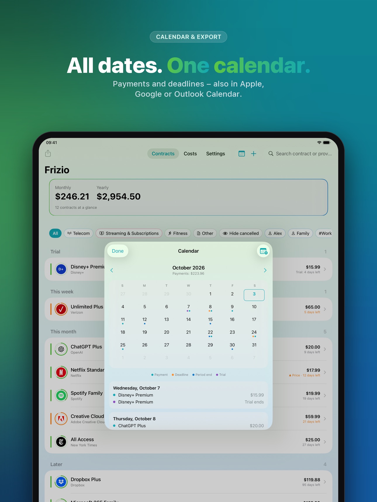 Screenshot 12 of Frizio – Contracts & Subs