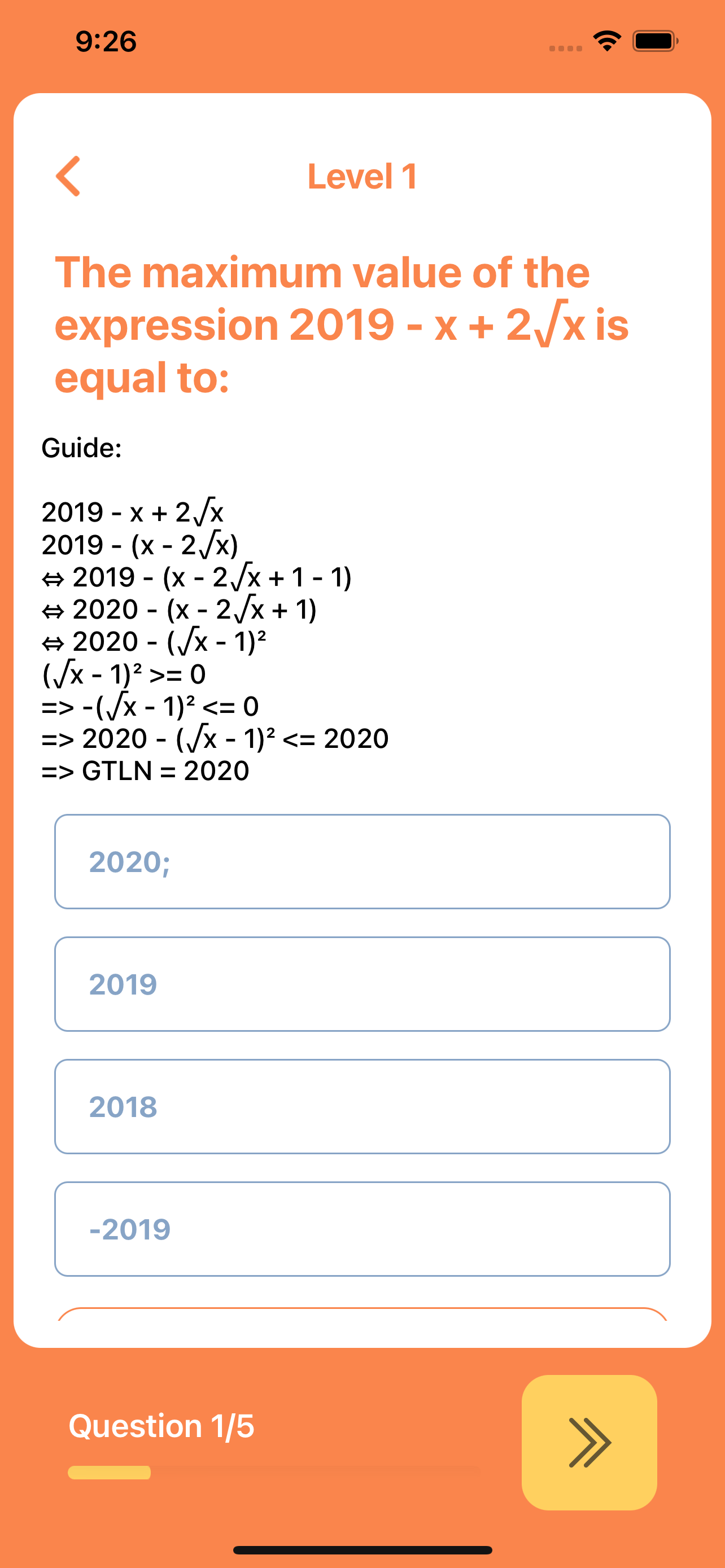 Algebra Practice