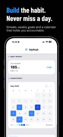 MyPeak: Gym Workout Tracker iPhone screenshot