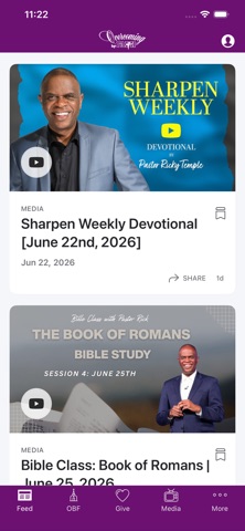 Overcoming By Faith Ministries app screenshot