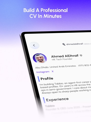 Tabbio: CV Maker & Job Search iPad screenshot 1