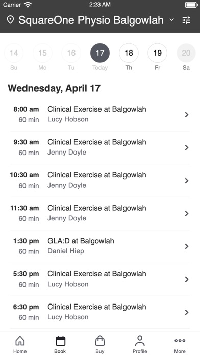SquareOne Physio + Pilates Screenshot